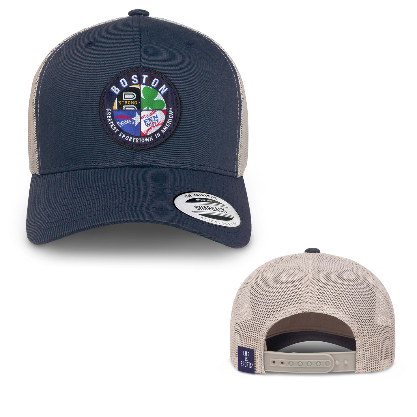 BOSTON 4 Symbols Hat for the ALL IN Boston Sports Fan